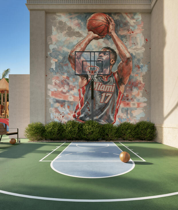 Basket Ball Half Court